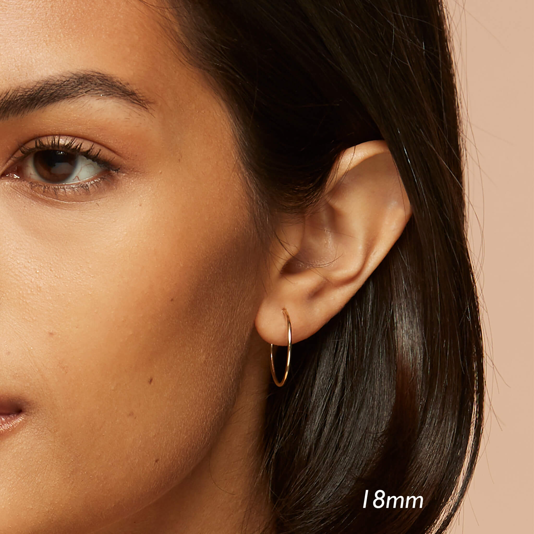 14k Gold Hoops 10mm - Sonia