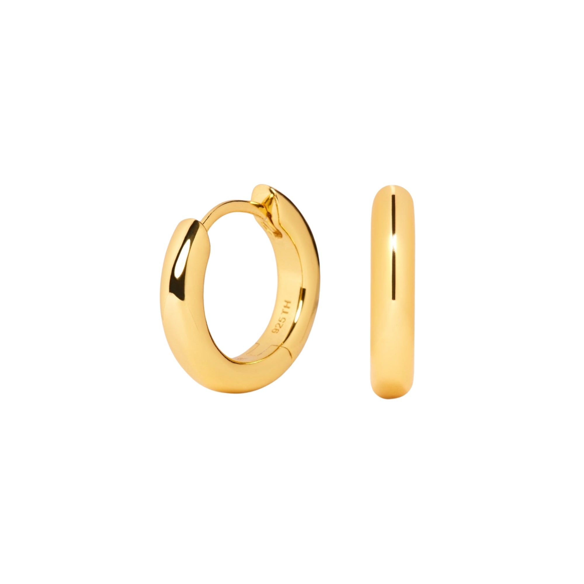 Chunky Huggie Hoop Earrings - Dione