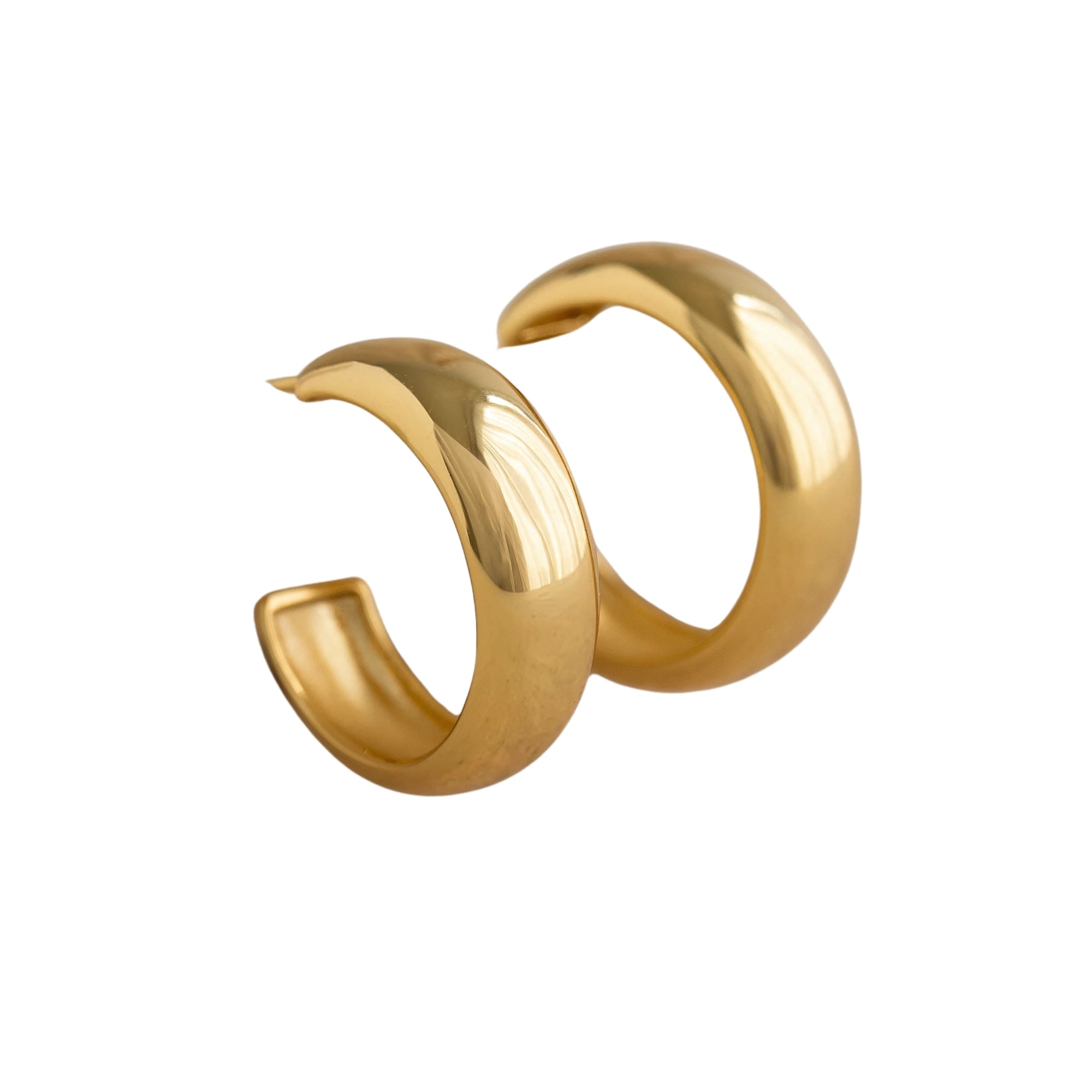 Small Bold Hoop Earrings - Ebba
