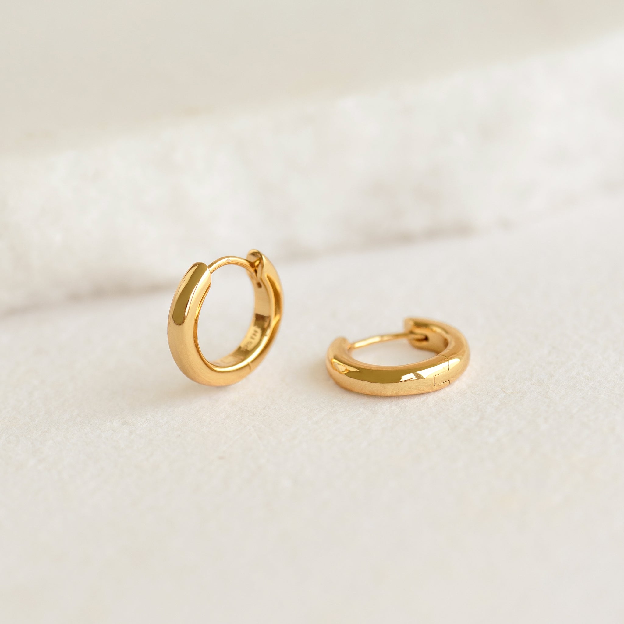Chunky Huggie Hoop Earrings - Dione