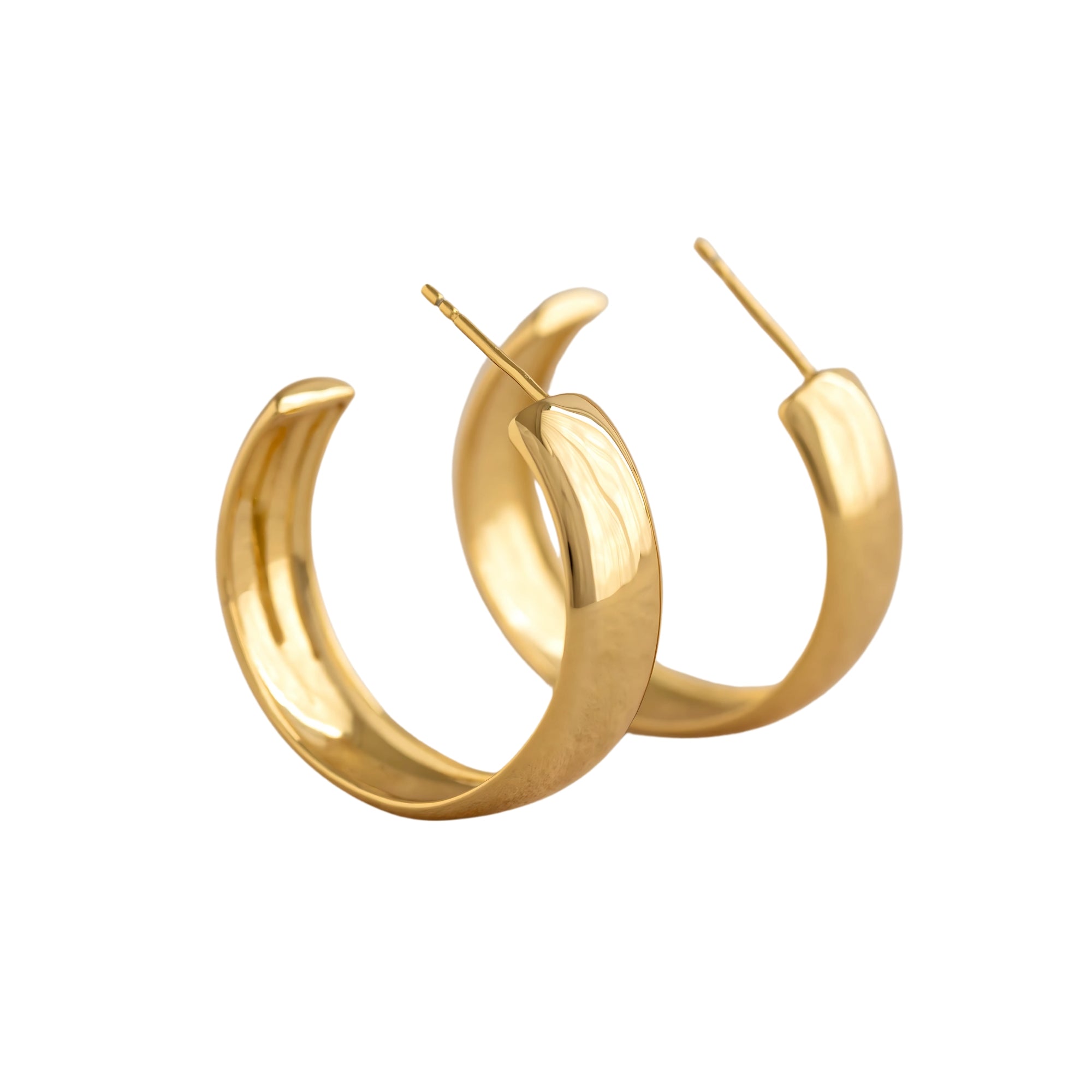 Large Bold Hoop Earrings - Mina