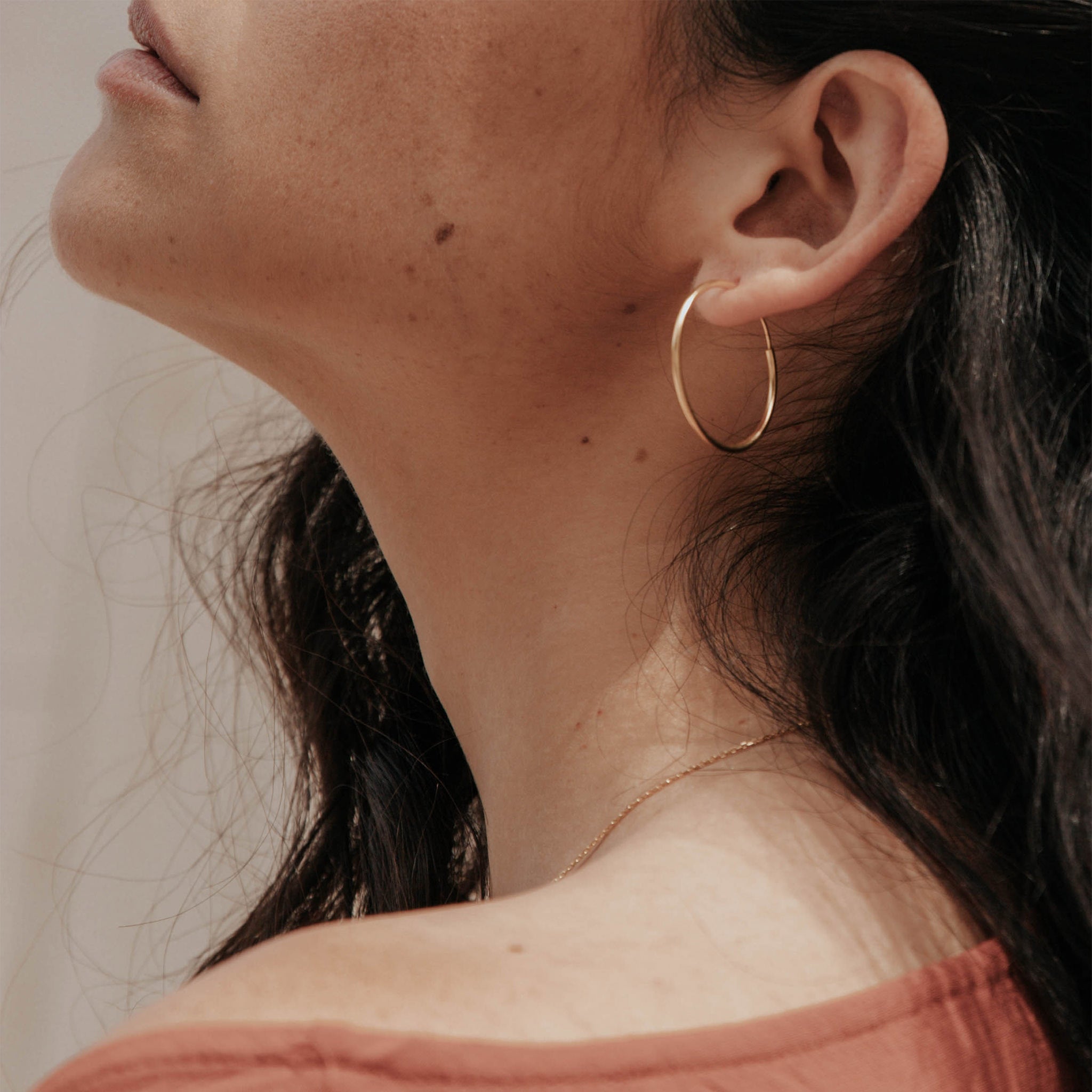 Gold Hoop Earrings 20mm - Rebecca