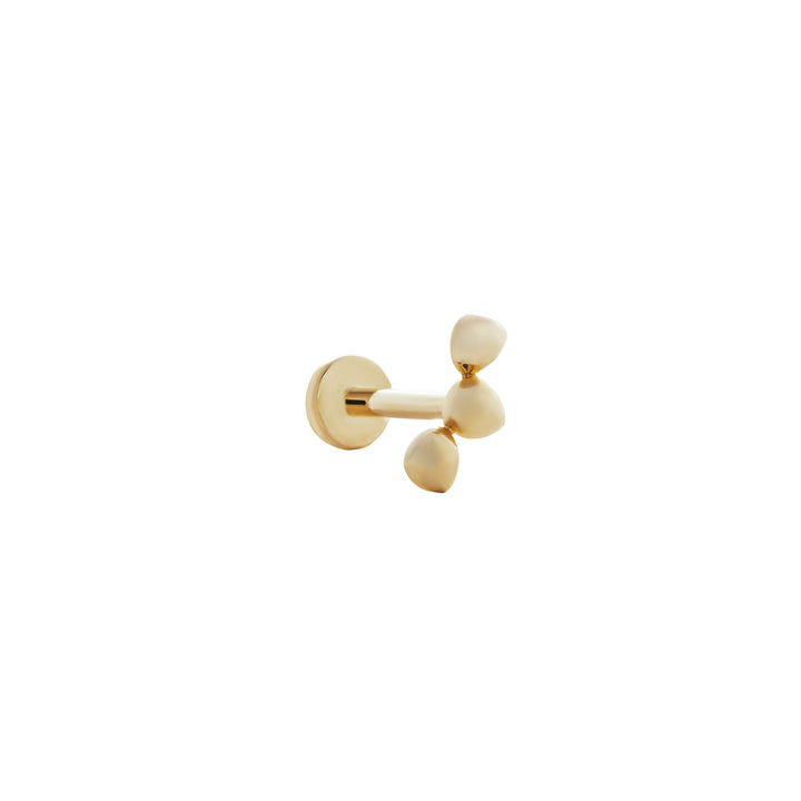Mini Nugget Cluster Flat Back Piercing Stud