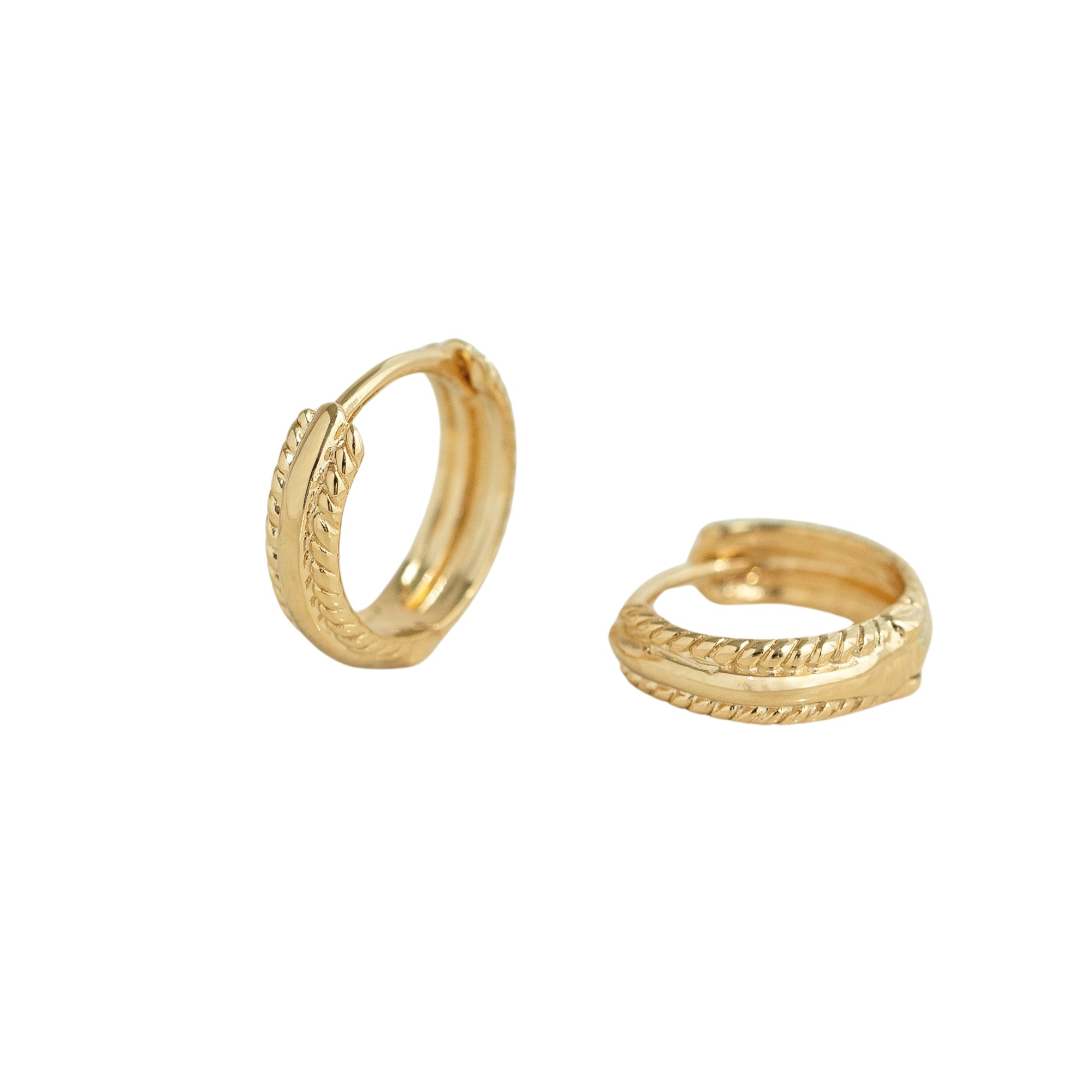 Vintage Chunky Gold Hoop Earrings - Trianna