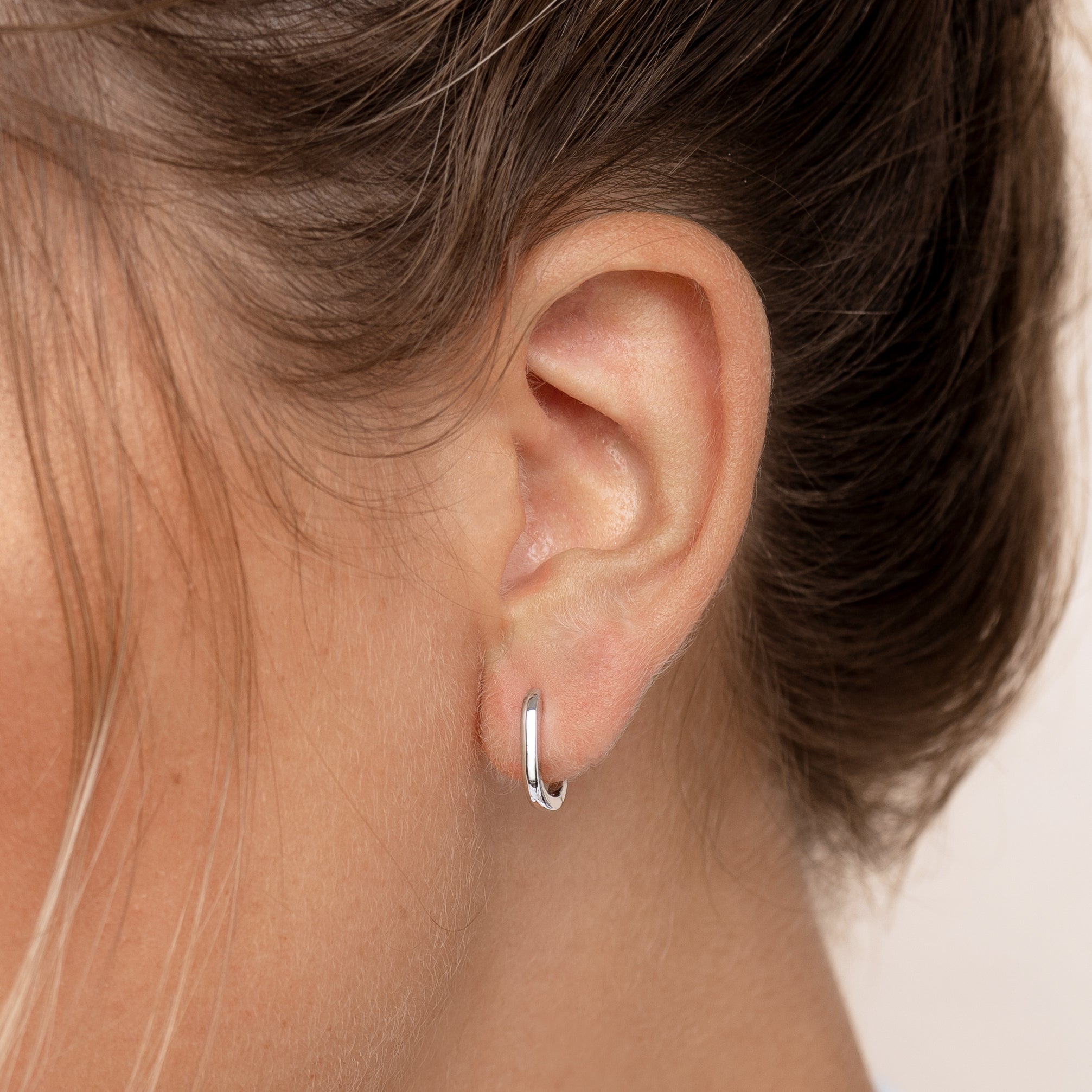 Square Huggie Earrings - Amelia