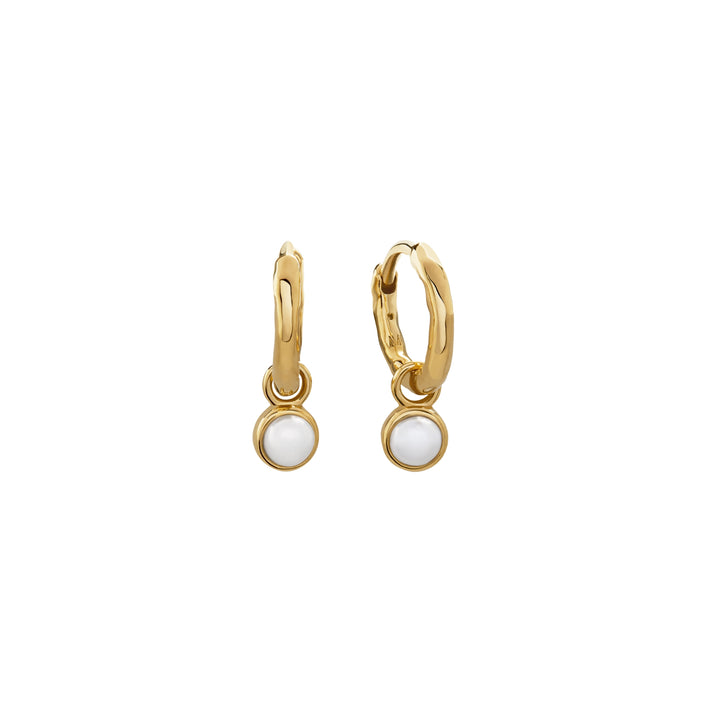 Siren Mini Pearl Huggie Earrings