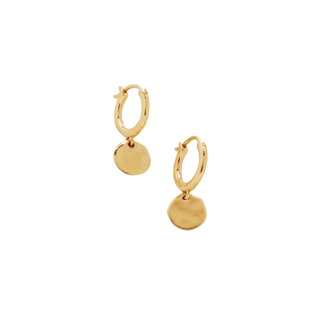 Siren Muse Disc Mini Huggie Earrings