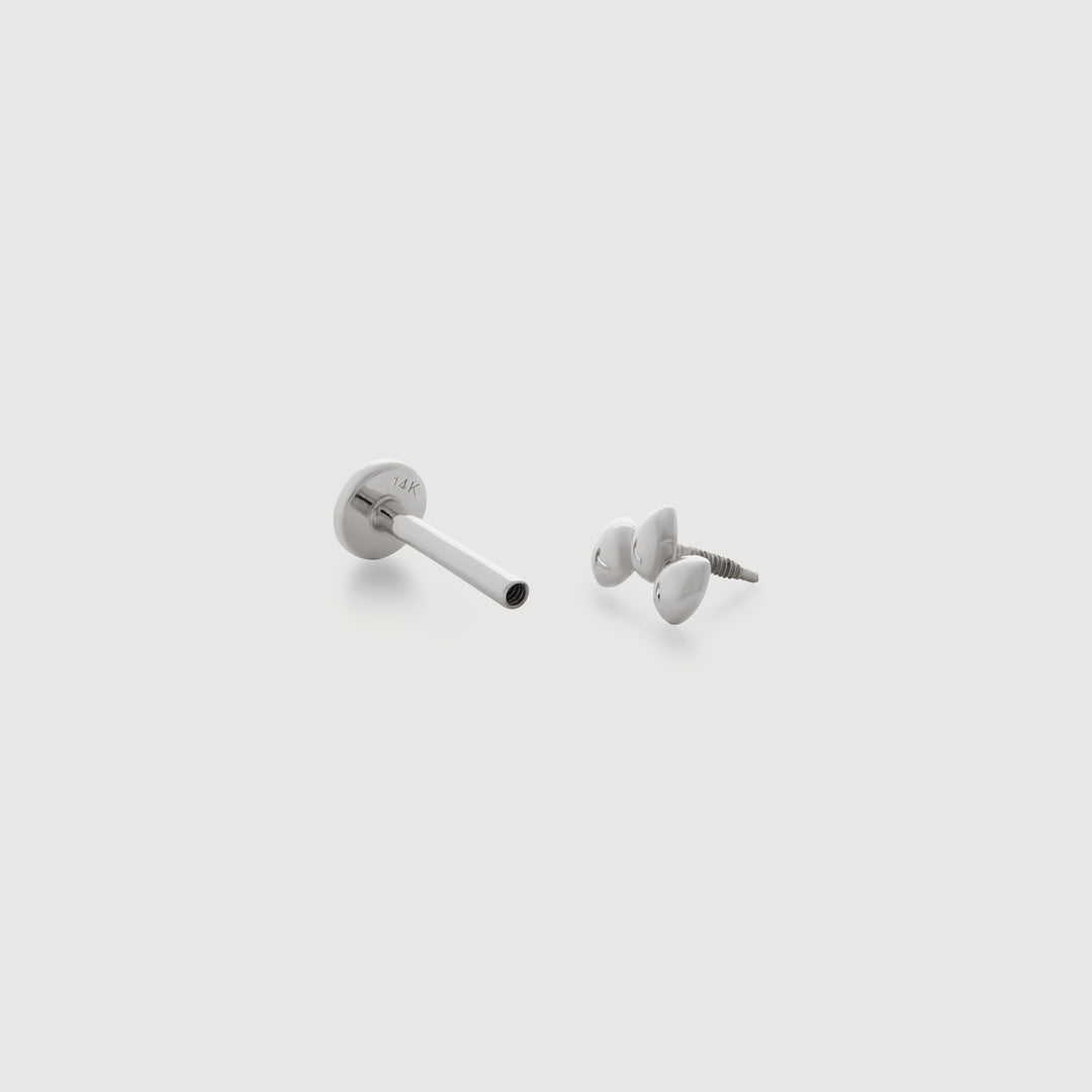 Mini Nugget Cluster Flat Back Piercing Stud