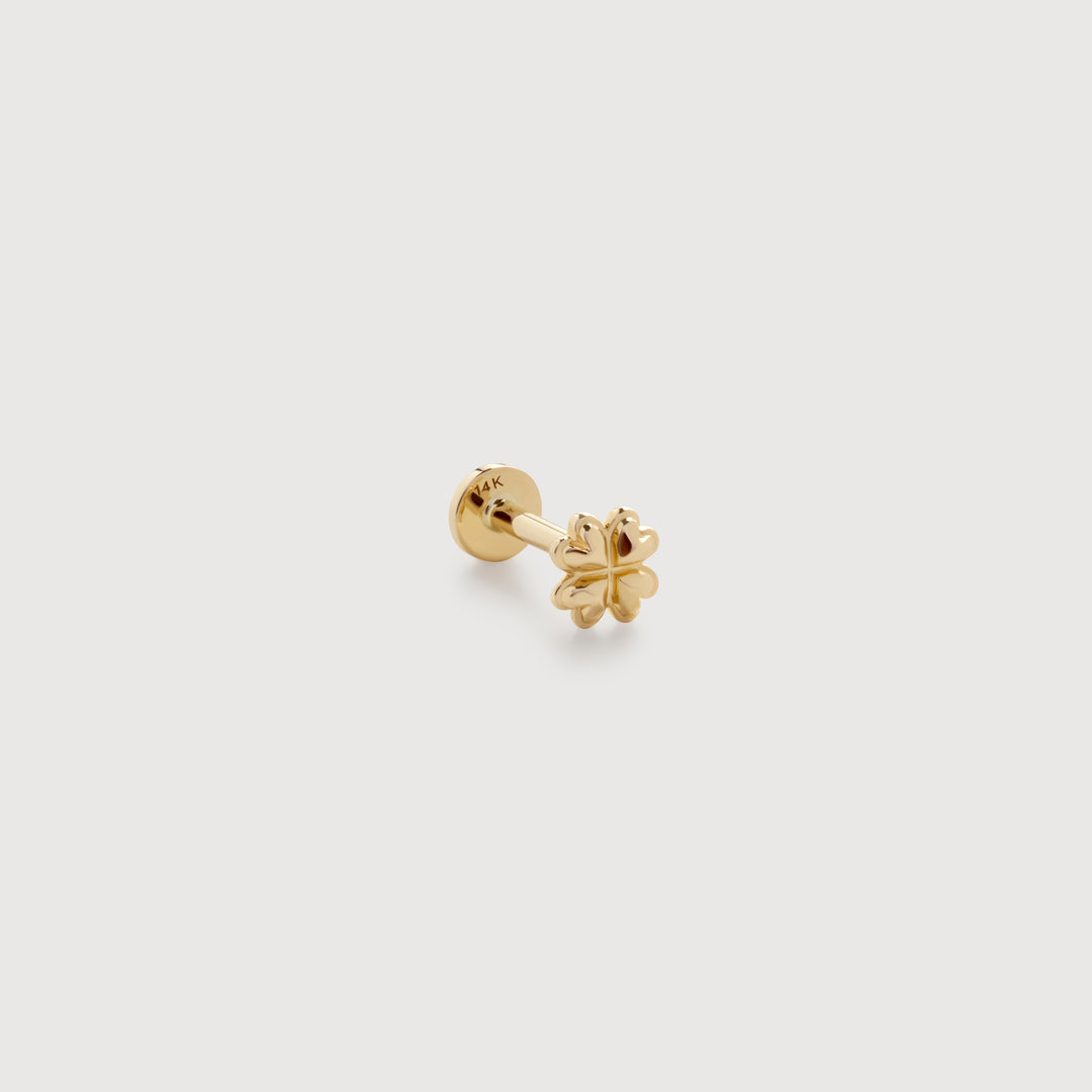 Clover Flat Back Piercing Stud