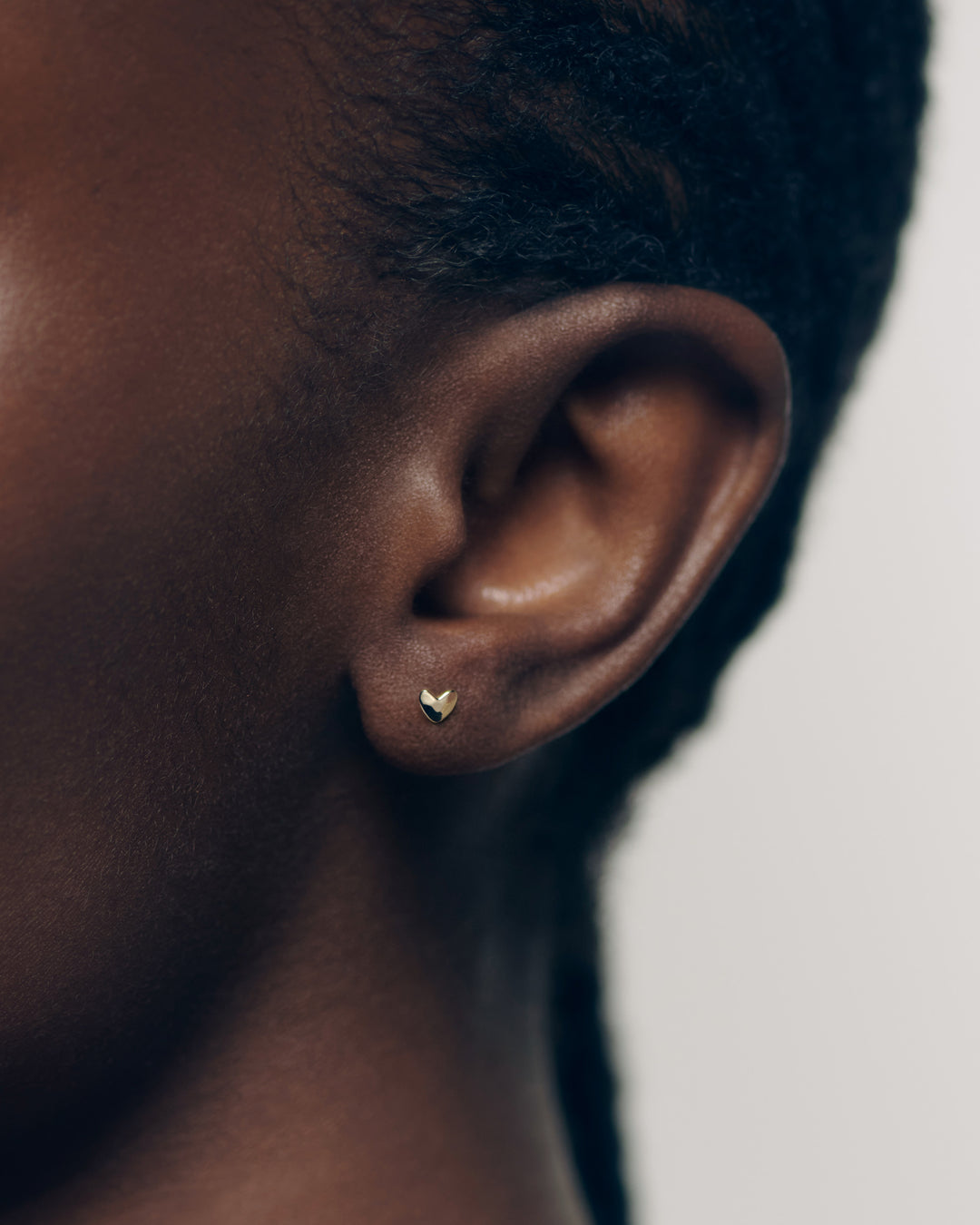 Heart Flat Back Piercing Stud