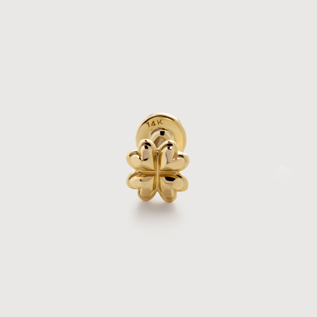 Clover Flat Back Piercing Stud