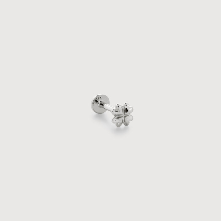 Clover Flat Back Piercing Stud