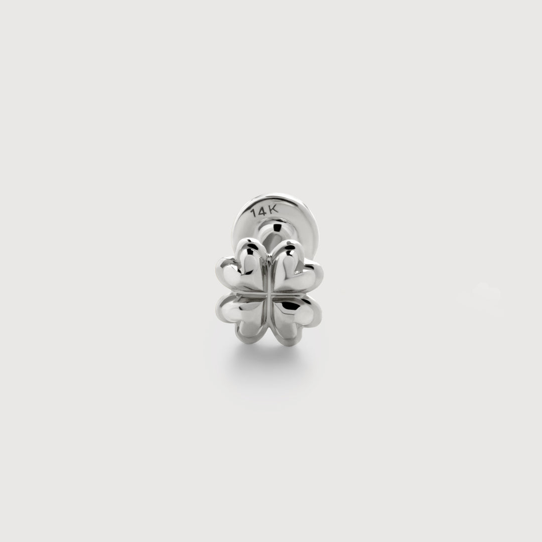 Clover Flat Back Piercing Stud