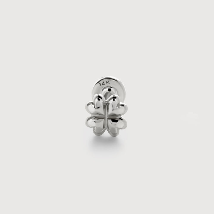 Clover Flat Back Piercing Stud