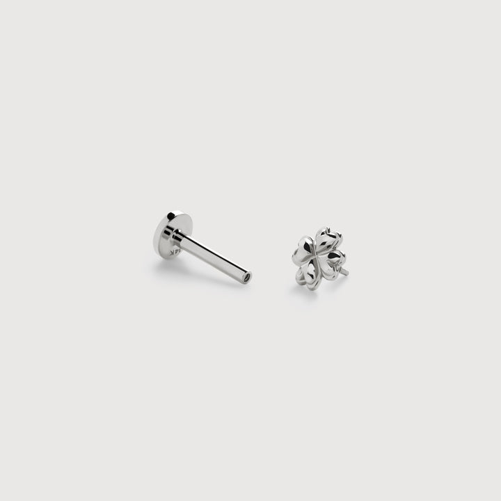 Clover Flat Back Piercing Stud