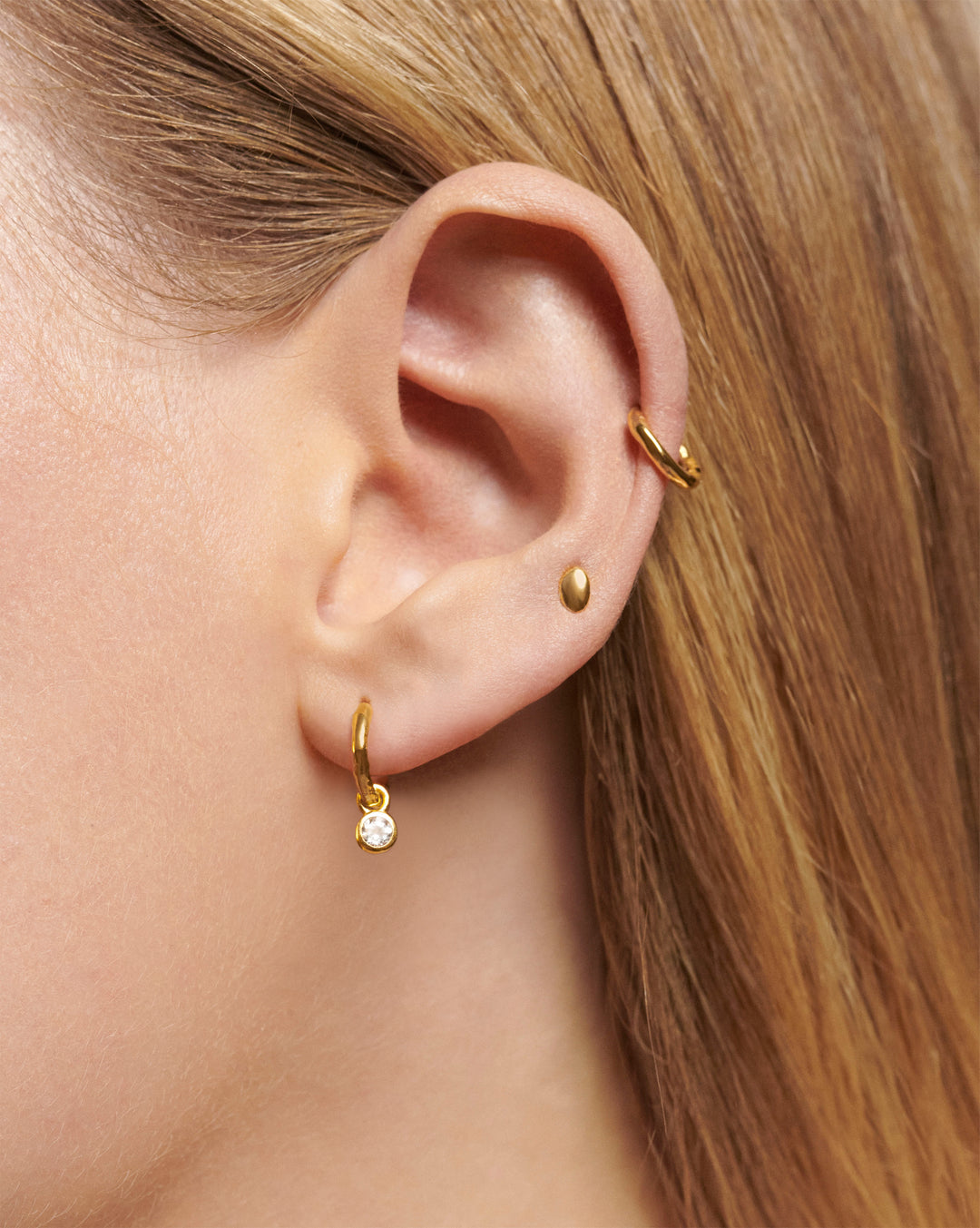 Nura Mini Nugget Stud Earrings
