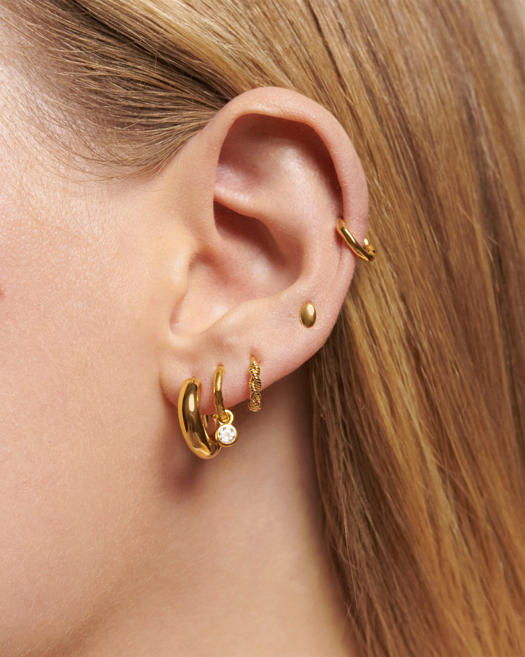 Nura Mini Nugget Stud Earrings