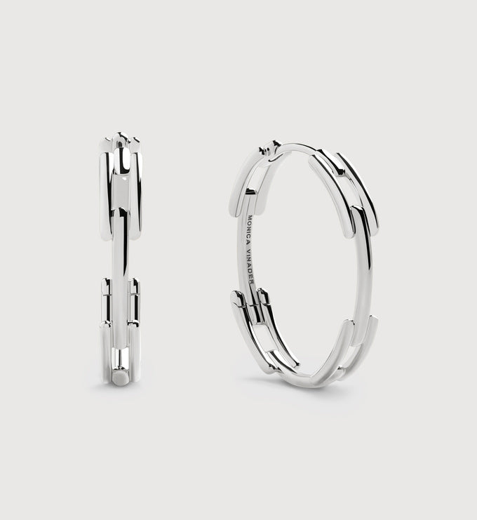 Signature Link Medium Hoop Earrings