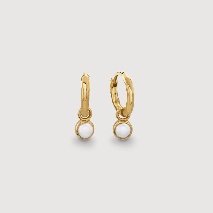 Siren Mini Pearl Huggie Earrings