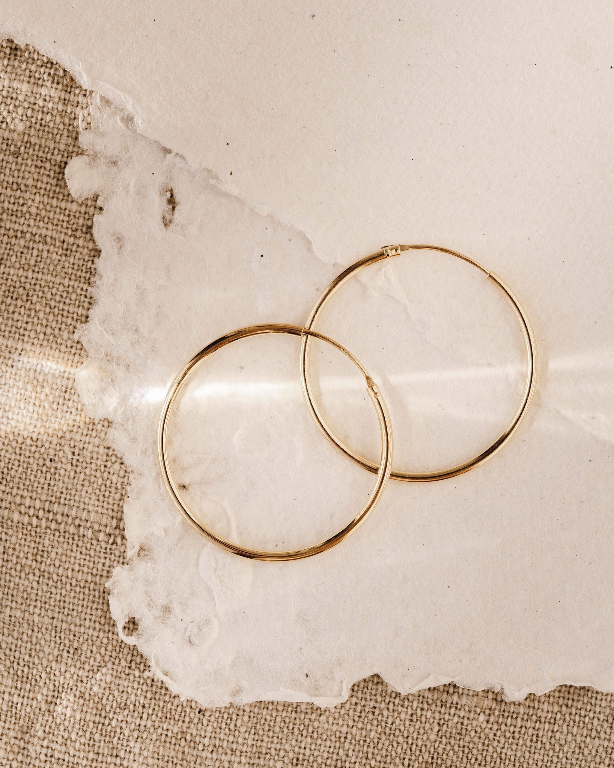 14k Gold Hoops 10mm - Sonia