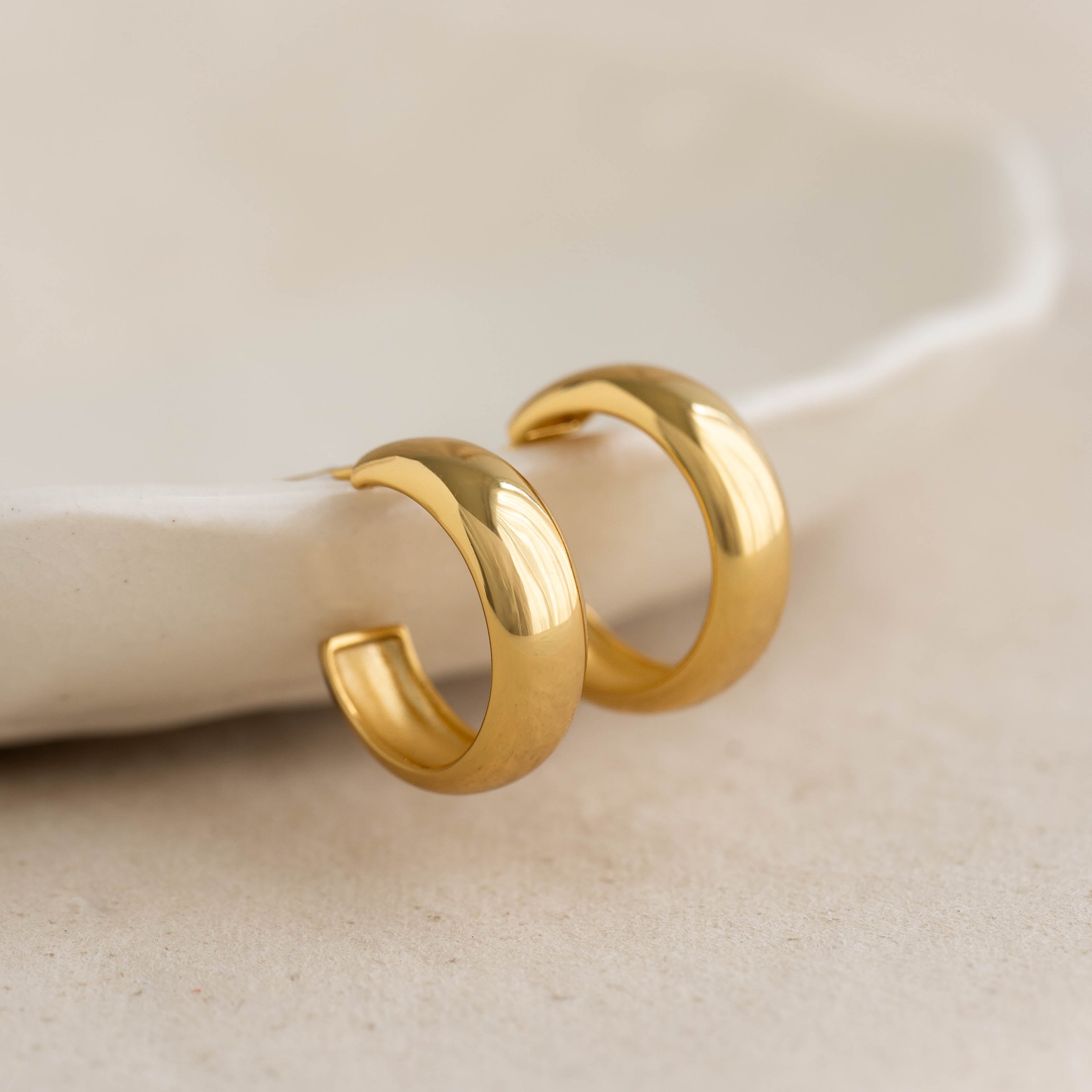 Small Bold Hoop Earrings - Ebba
