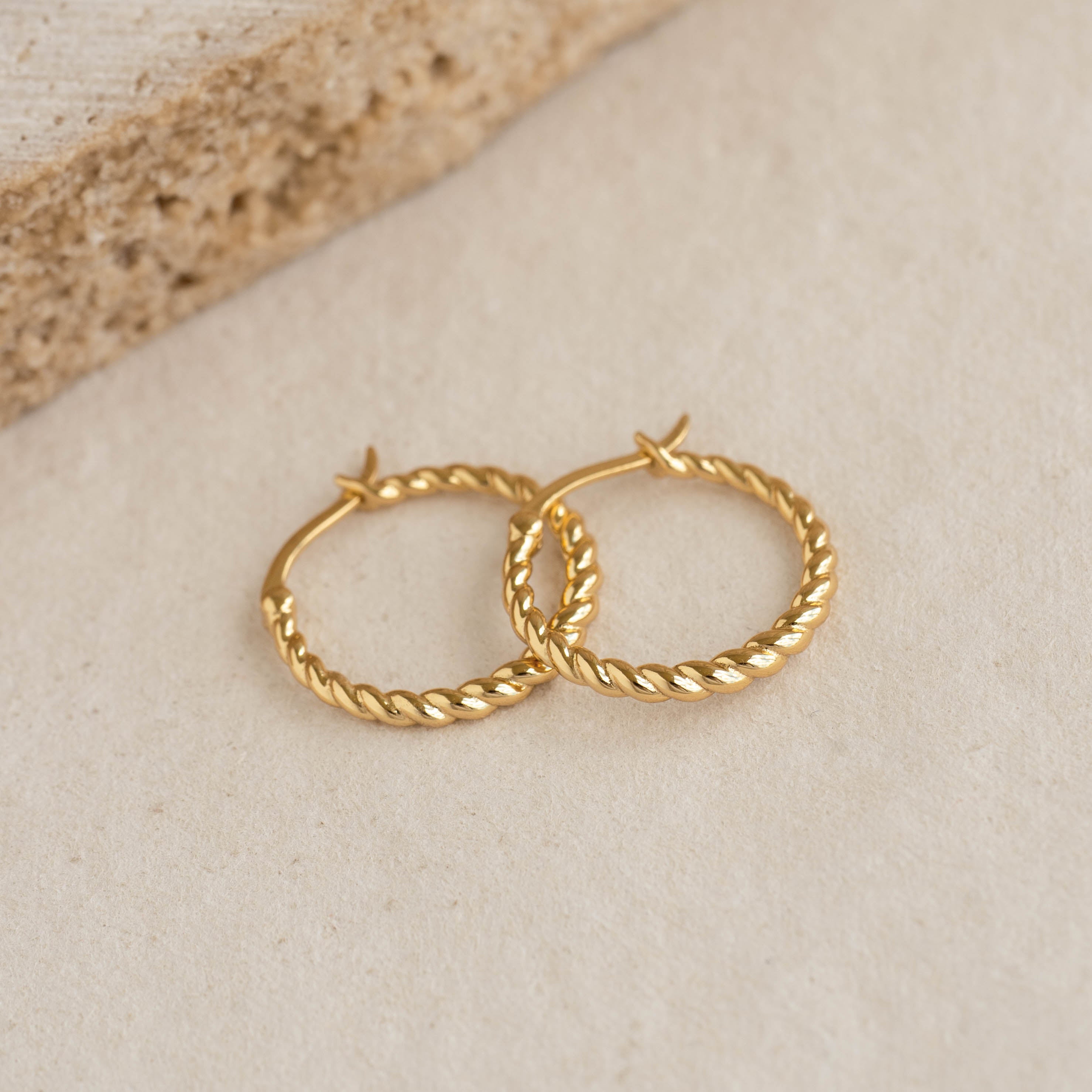 Braided Hoop Earrings - Hera