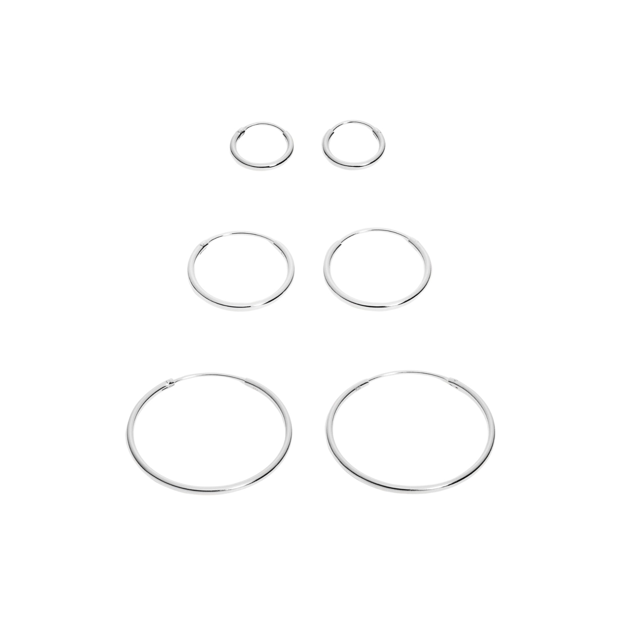 Gold Hoop Earrings Set
