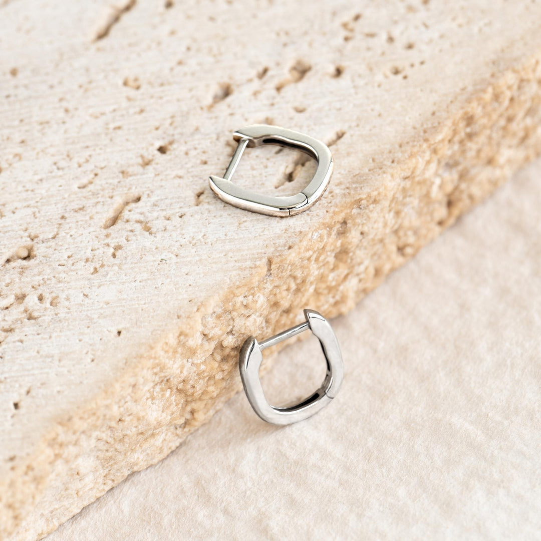Square Huggie Earrings - Amelia