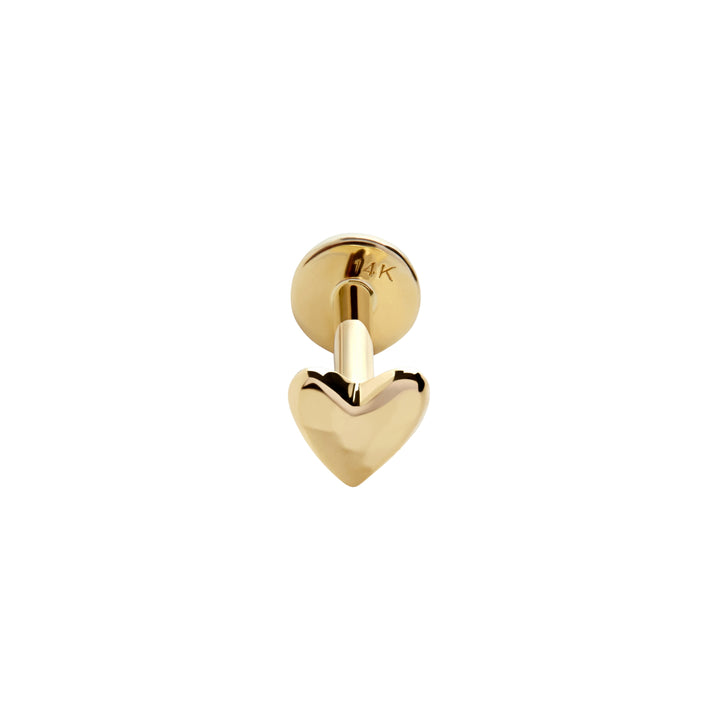 Heart Flat Back Piercing Stud