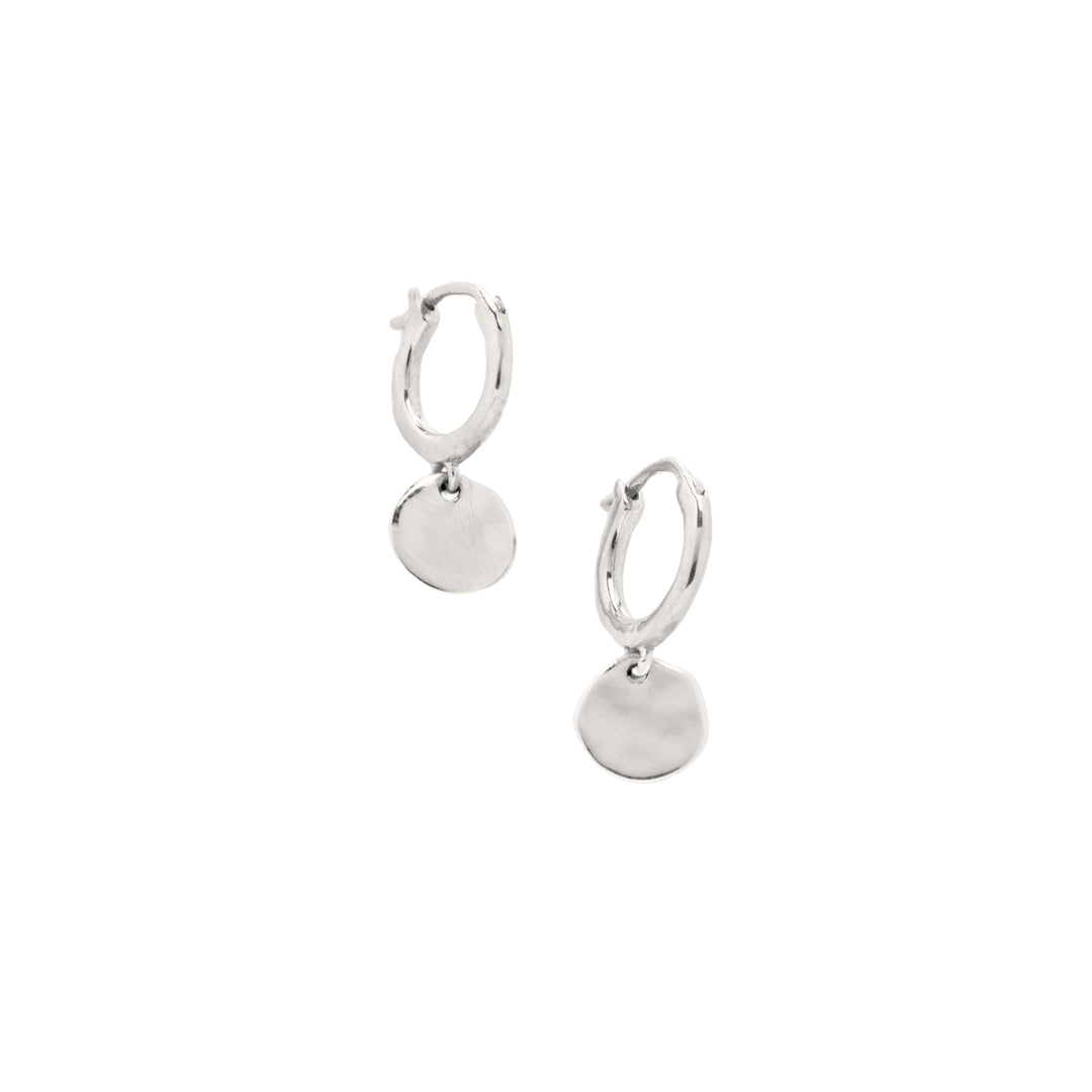 Siren Muse Disc Mini Huggie Earrings