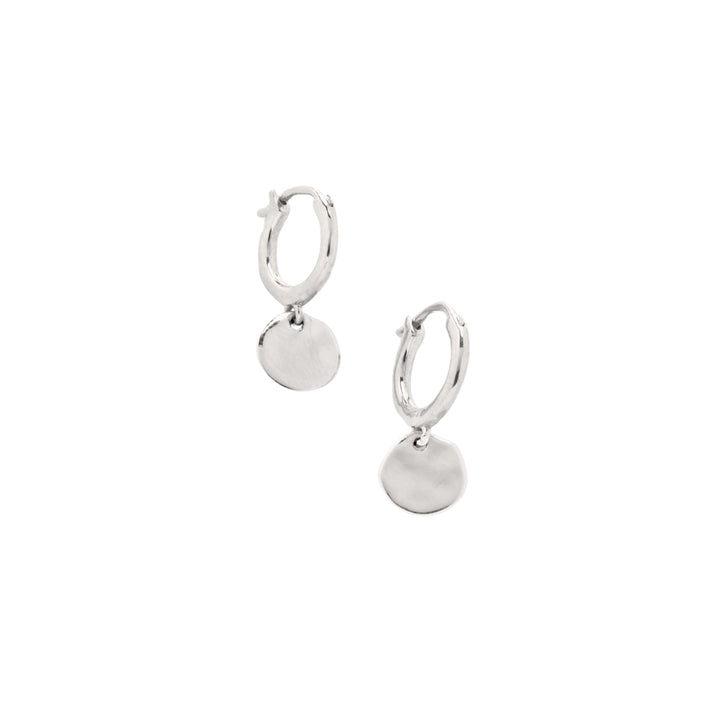 Siren Muse Disc Mini Huggie Earrings