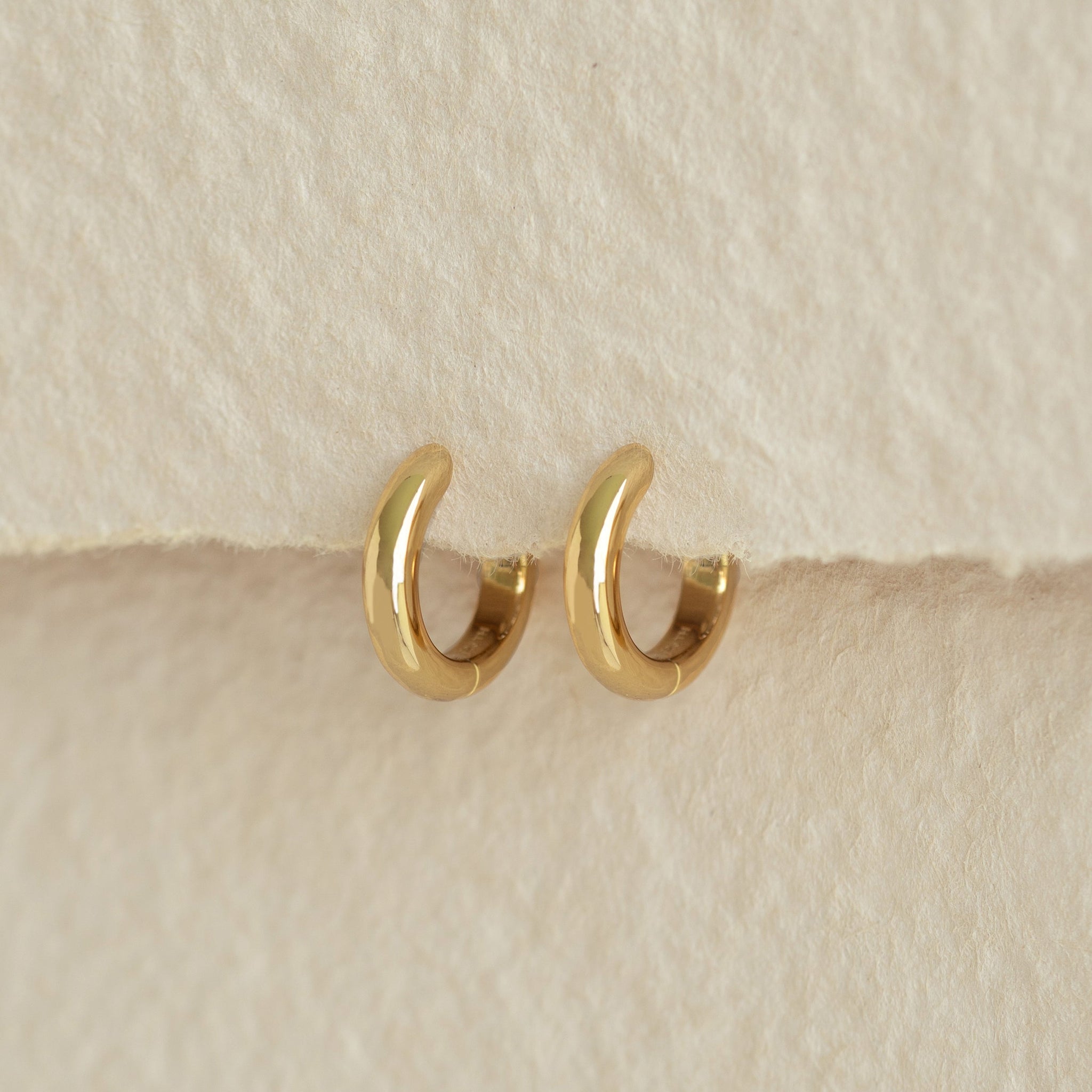 Chunky Huggie Hoop Earrings - Dione