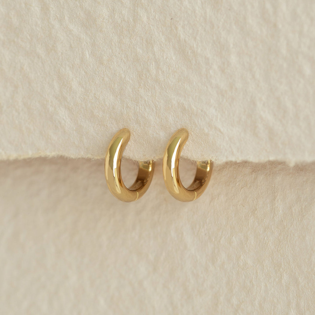 Chunky Huggie Hoop Earrings - Dione