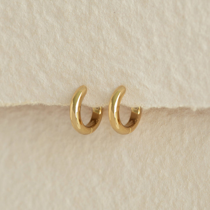 Chunky Huggie Hoop Earrings - Dione