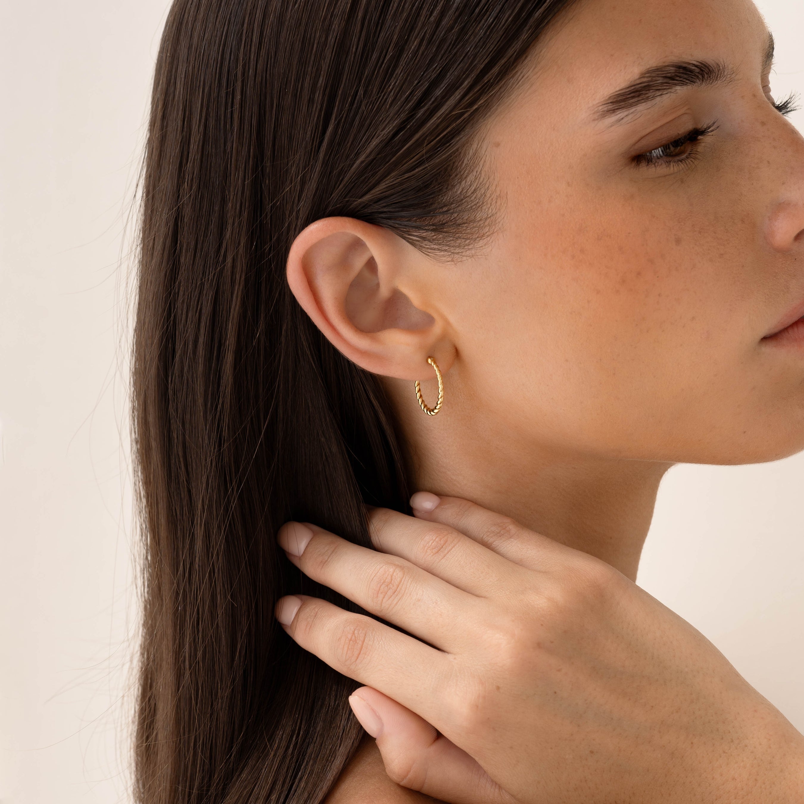 Braided Hoop Earrings - Hera