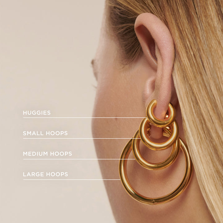 Click Medium Hoop Earrings