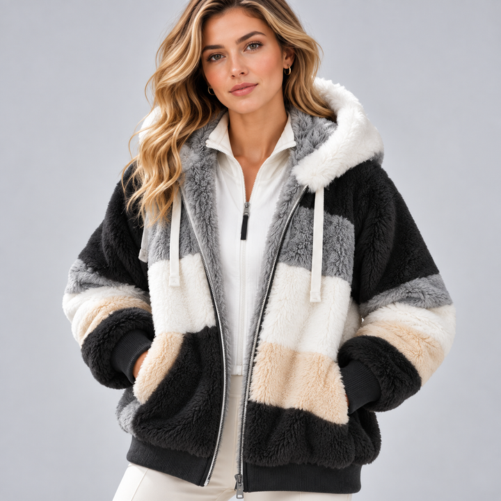Sofia | Elegant Multicolor Warm Puffer jacket
