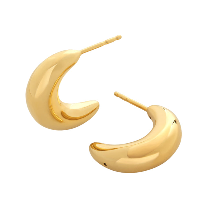 Crescent Moon Medium Hoop Earrings