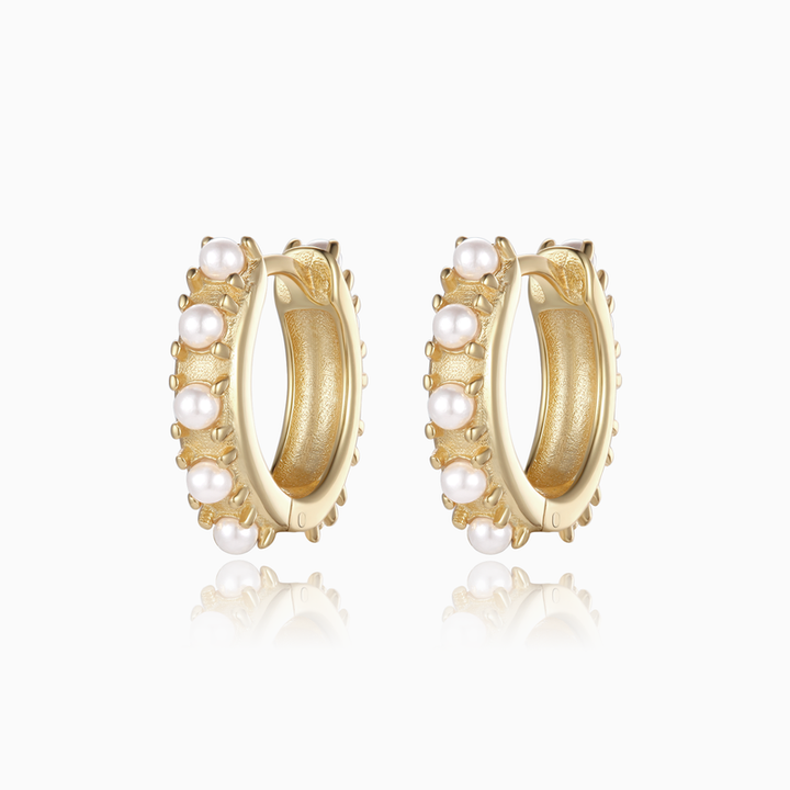 Vintage Pearl Hoop Earrings