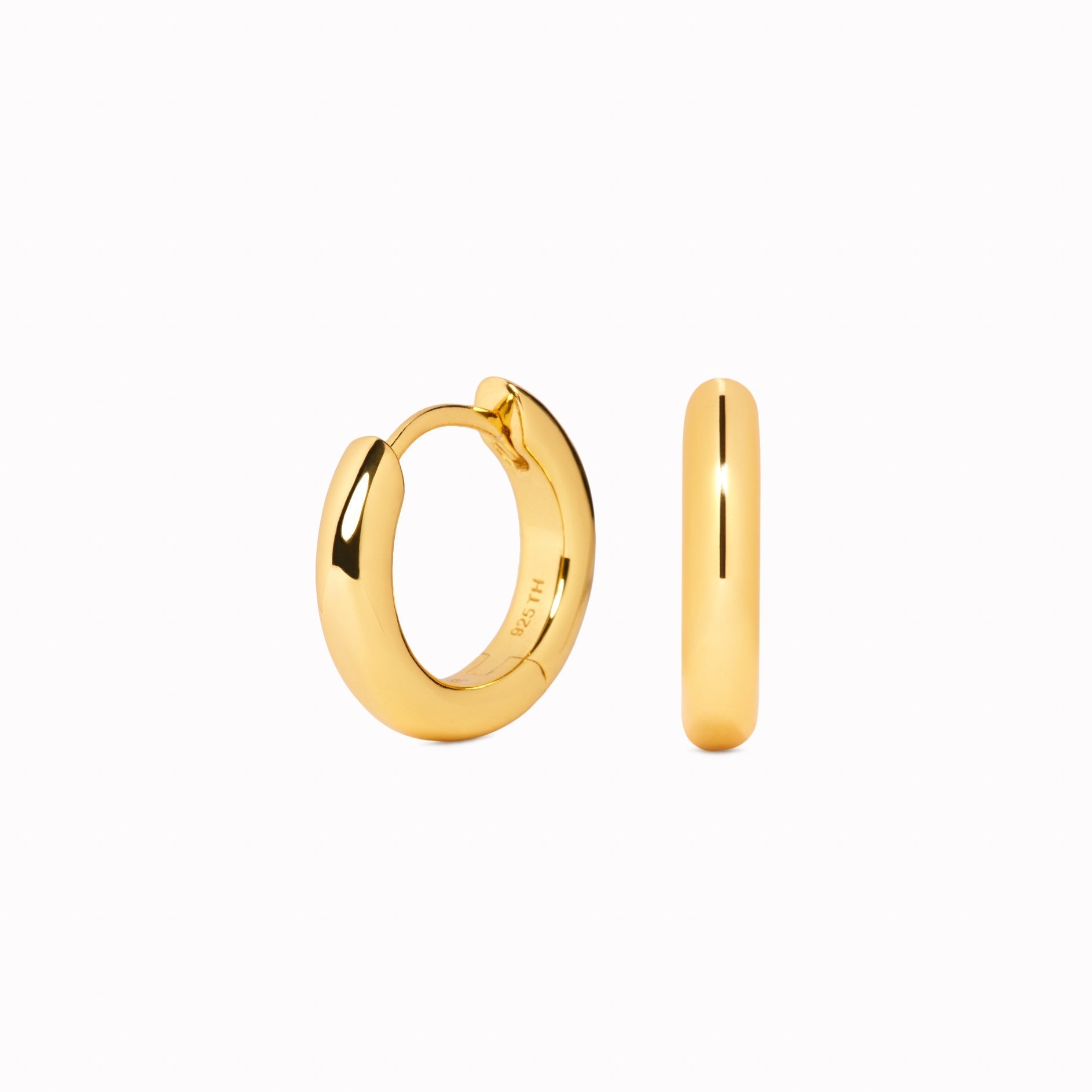 Chunky Huggie Hoop Earrings - Dione