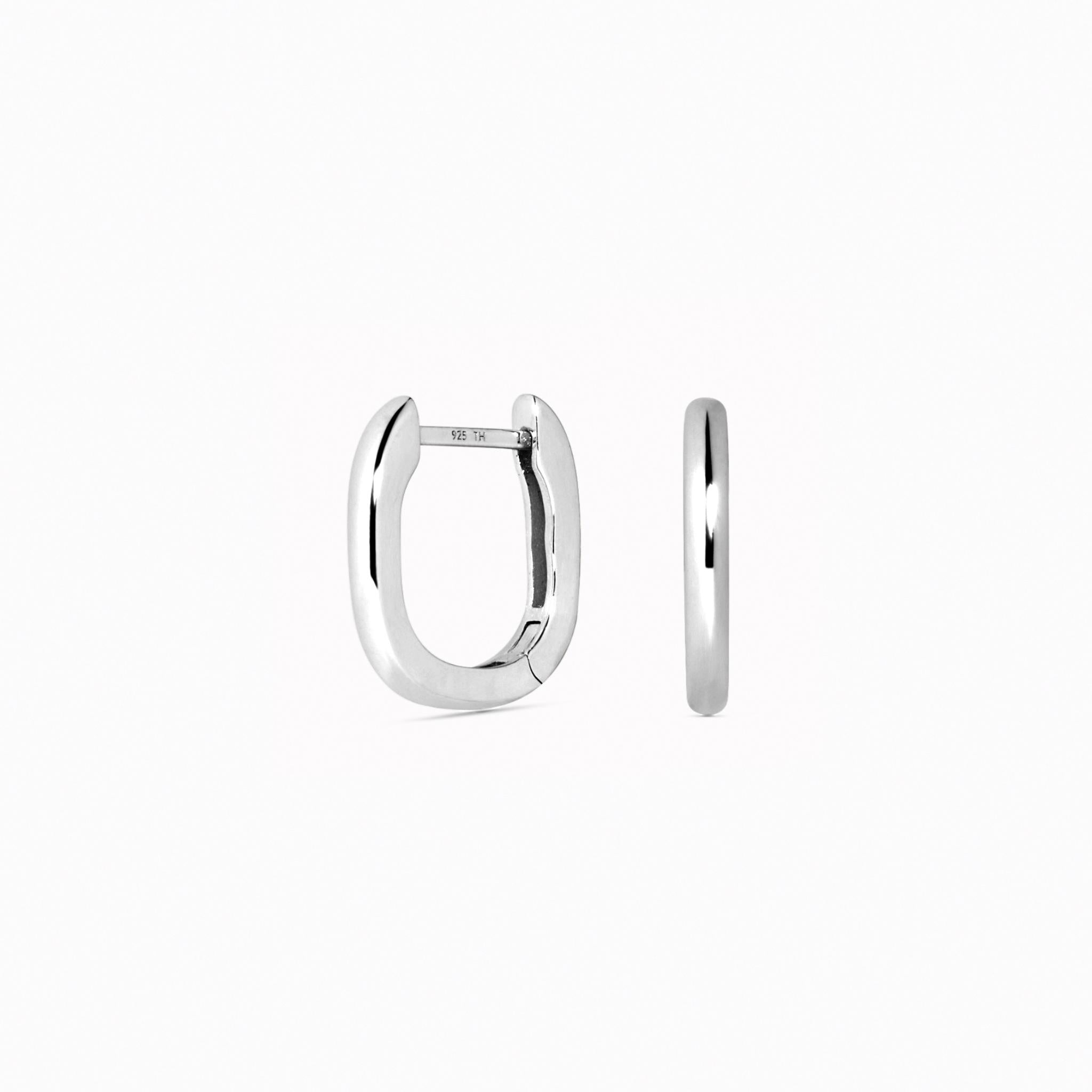 Square Huggie Earrings - Amelia