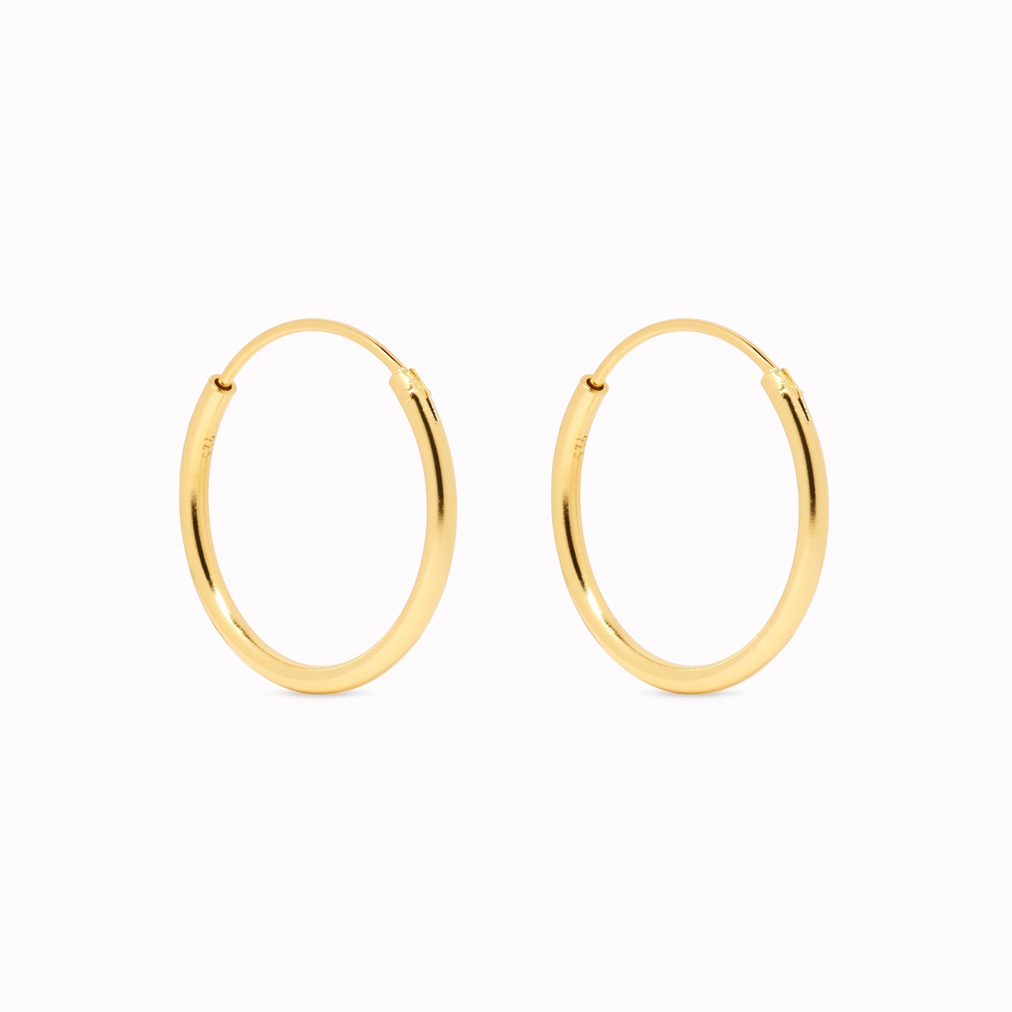Gold Hoop Earrings 20mm - Rebecca