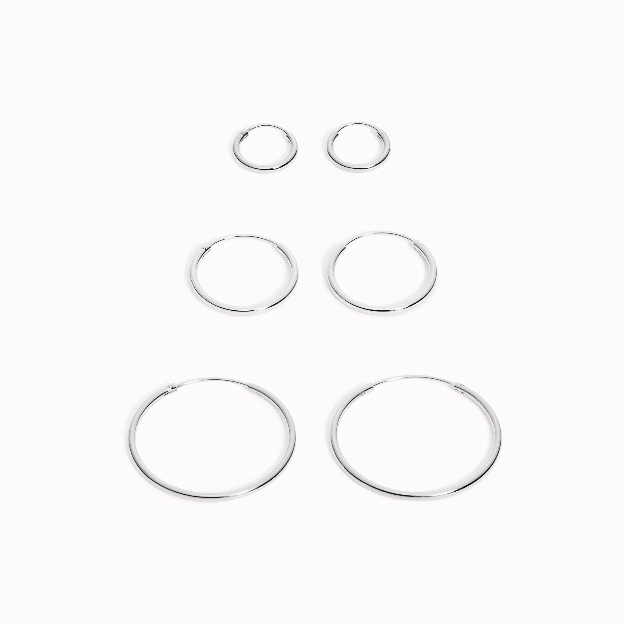 Gold Hoop Earrings Set