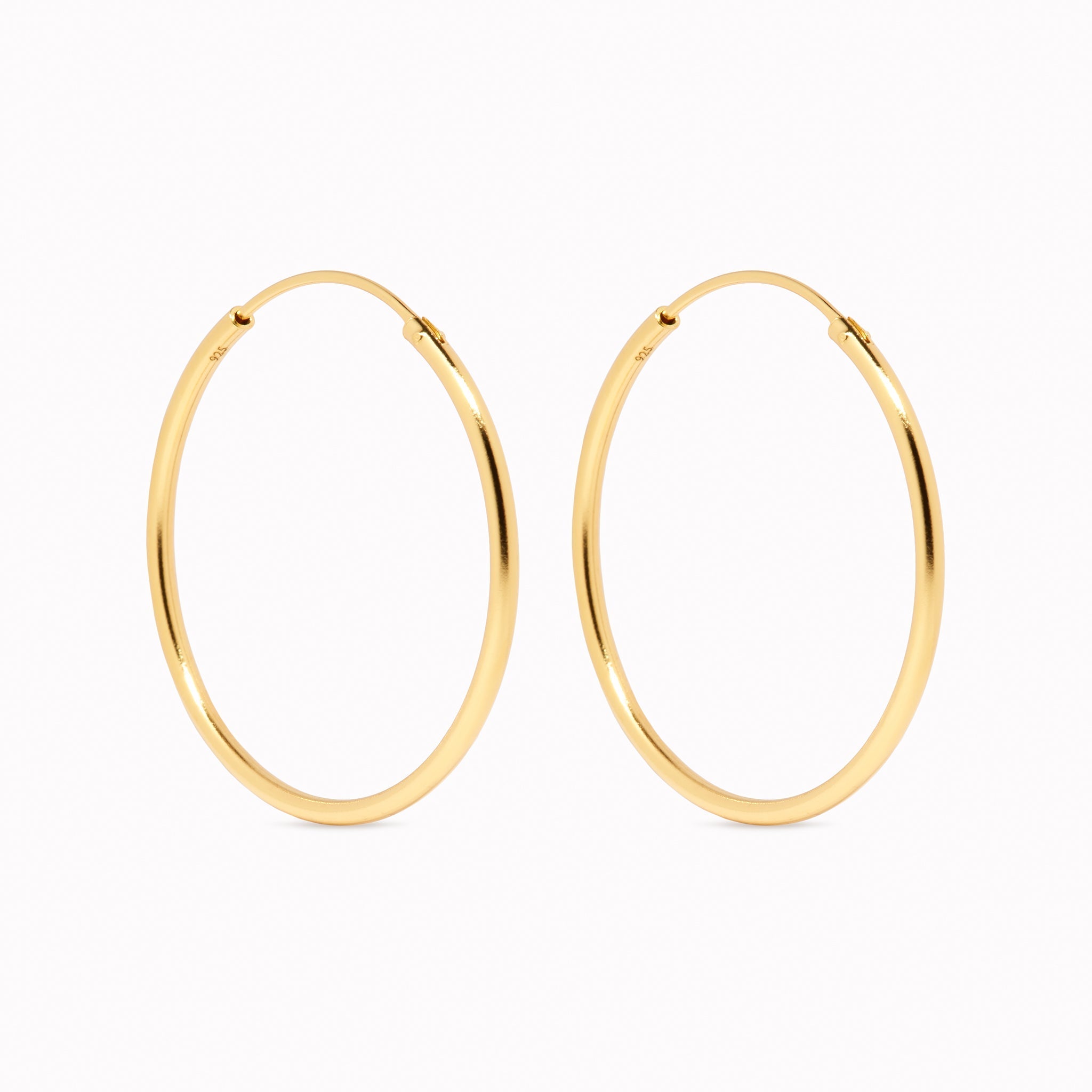 Gold Hoop Earrings 20mm - Rebecca