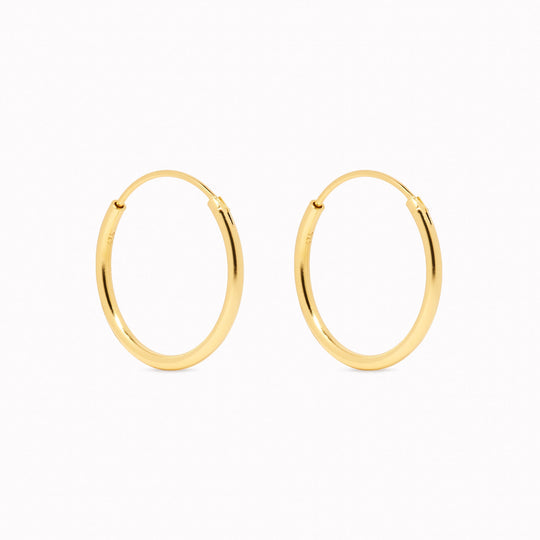 Gold Hoop Earrings 20mm - Rebecca