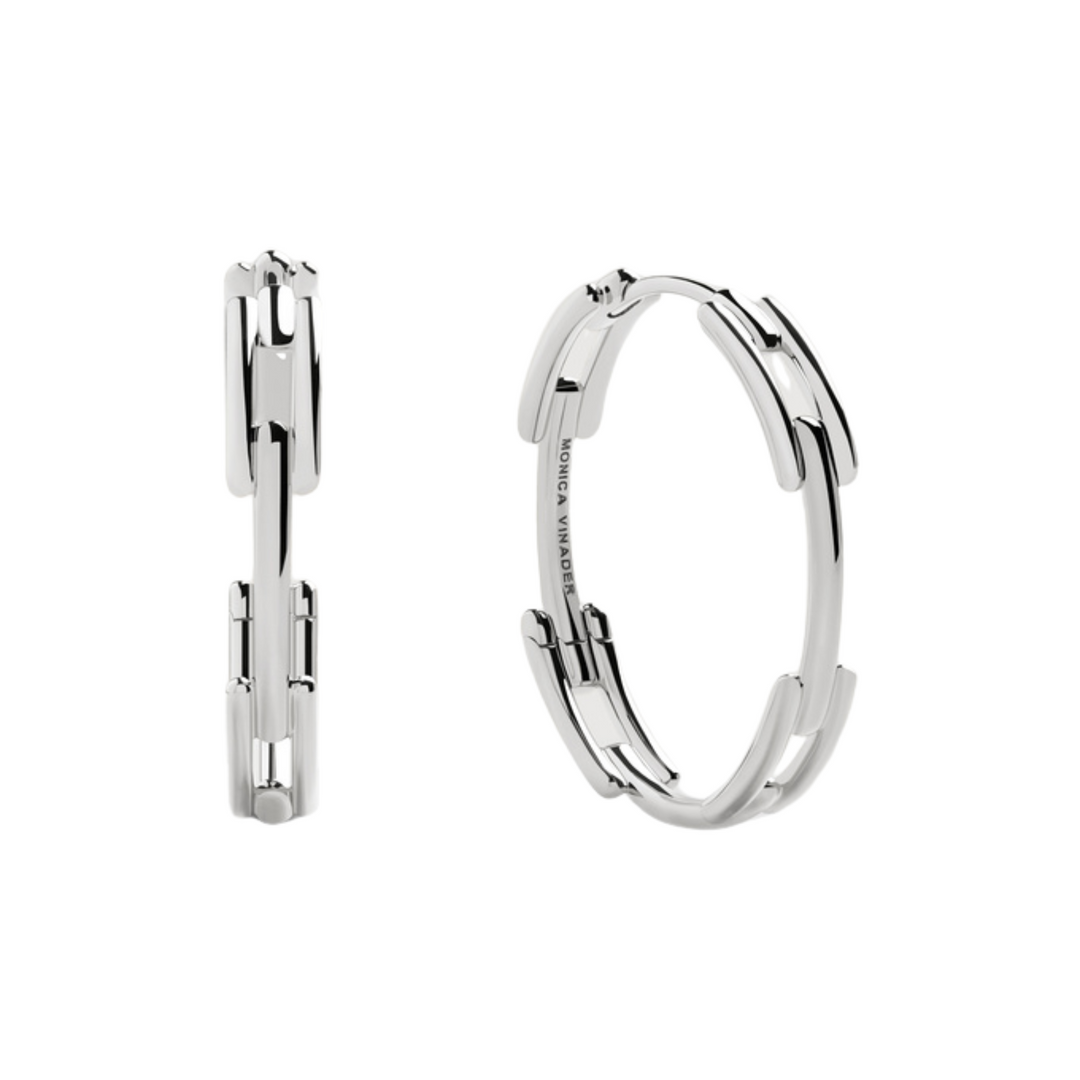Signature Link Medium Hoop Earrings