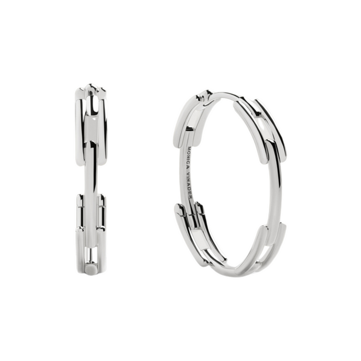 Signature Link Medium Hoop Earrings