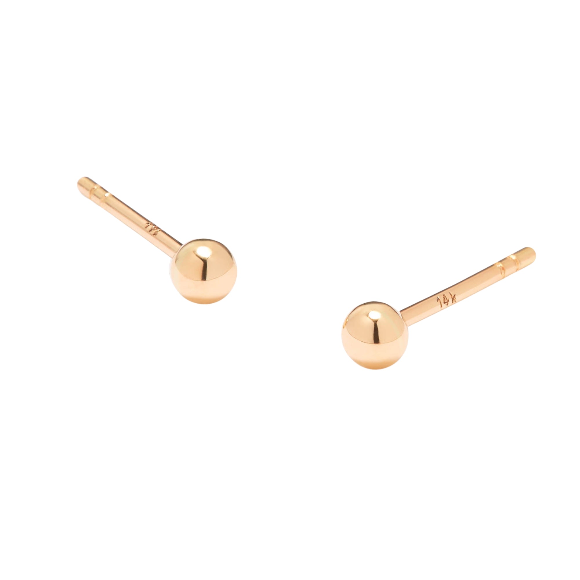 14k Sphere Studs - Silje Luxe