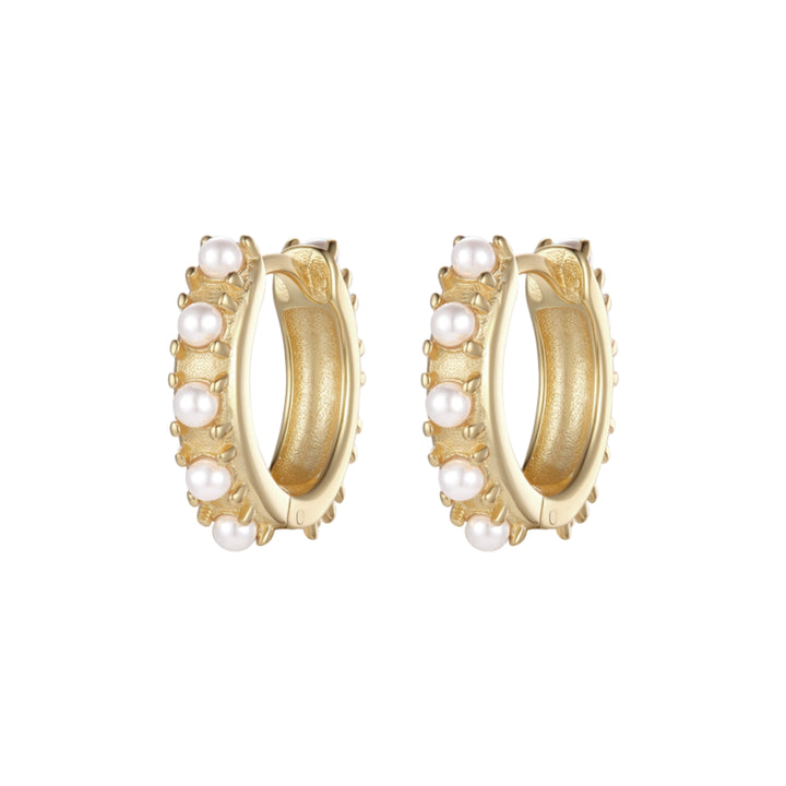 Vintage Pearl Hoop Earrings