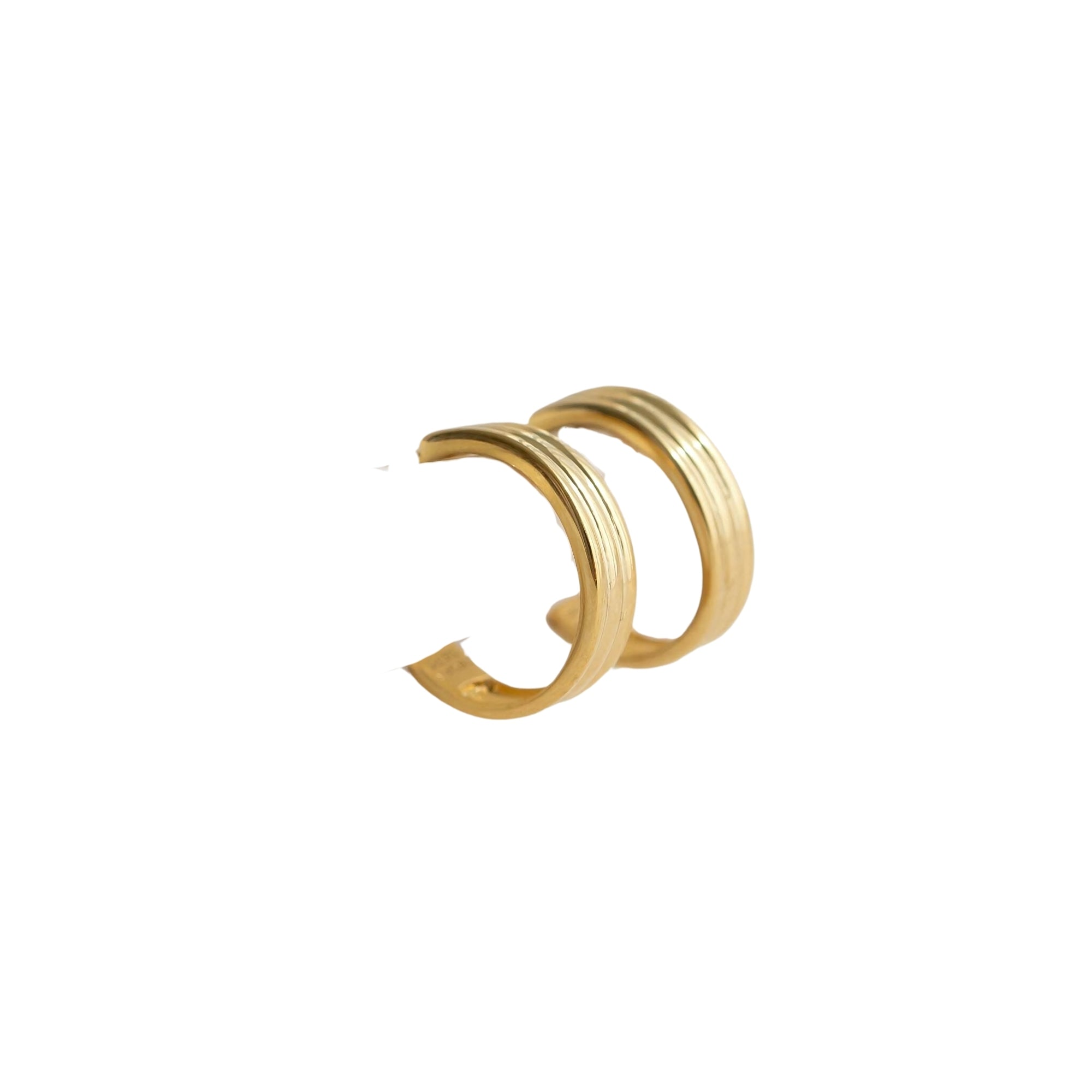 Triple Gold Hoop Earrings - Olina